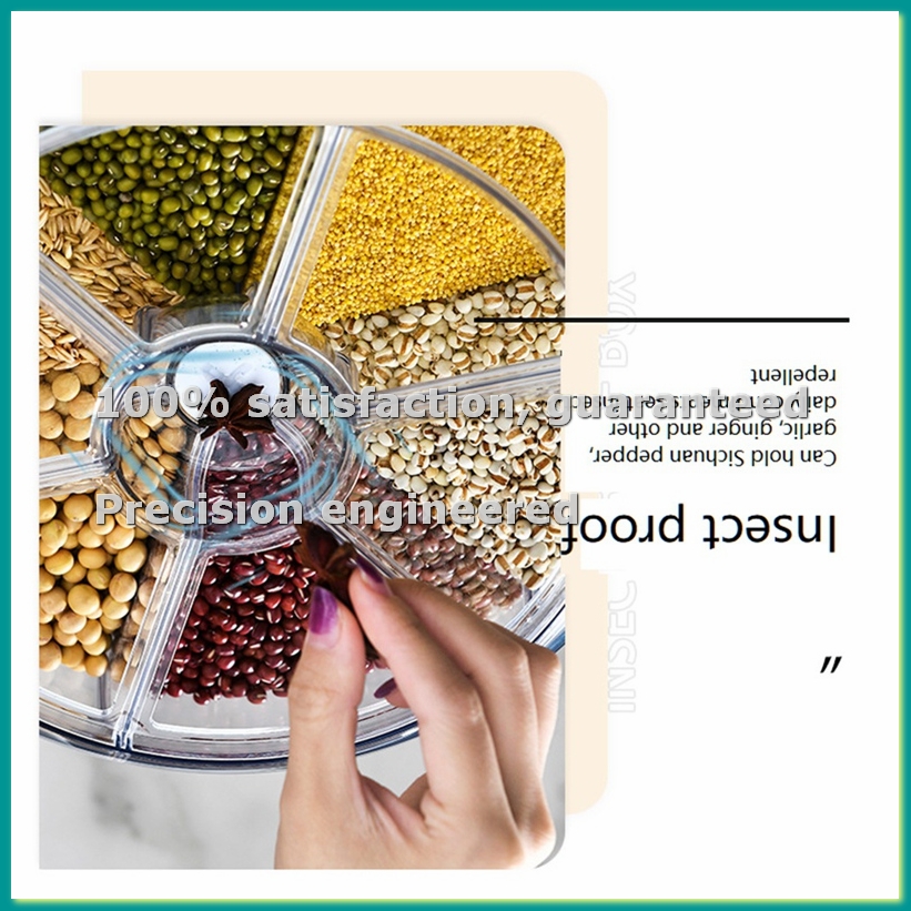 Food Storage Containers - Dispensador de Cereais com 6 Compartimentos,