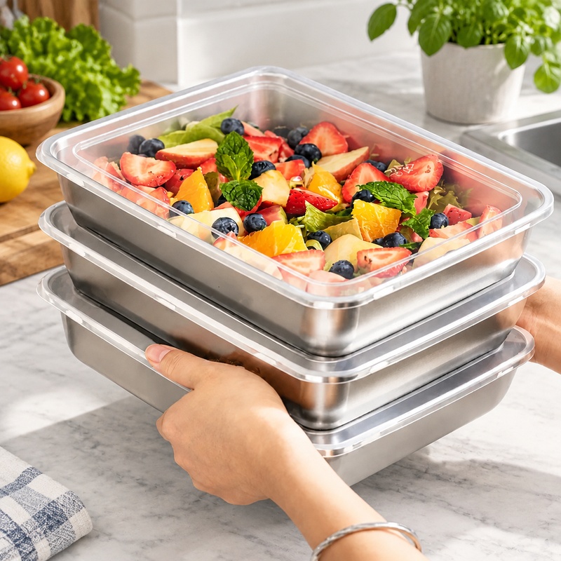 Conjunto de 3 recipientes de a - Food Storage Meals avaliação e preço