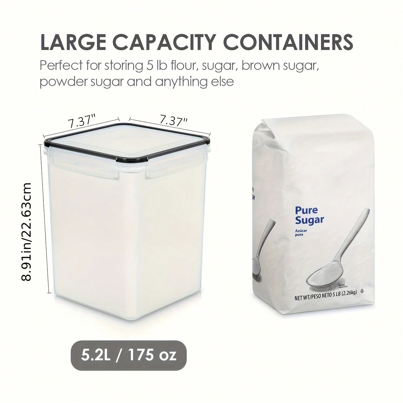 Conjunto de 4 recipientes gran - Food Storage Labels avaliação e preço